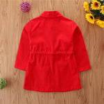 Gilrs Long Sleeve Lapel Zipper Coats Wholesale Kids Clothing Suppliers - PrettyKid