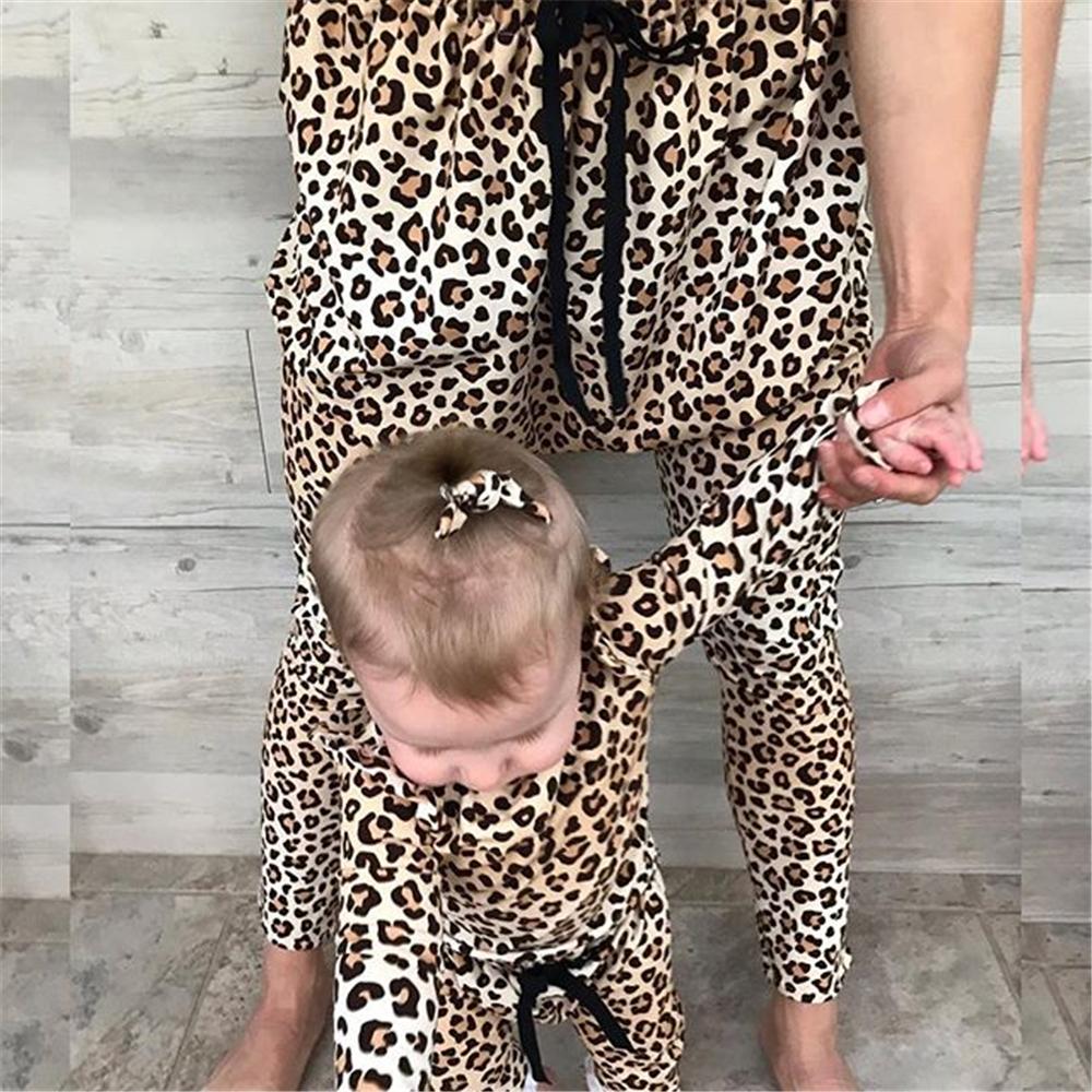 Baby Girl Long Sleeve Leopard Printed Top & Pants Baby Wholesale Clothing - PrettyKid