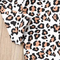 Baby Girl Long Sleeve Leopard Printed Top & Pants Baby Wholesale Clothing - PrettyKid