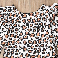 Baby Girl Long Sleeve Leopard Printed Top & Pants Baby Wholesale Clothing - PrettyKid