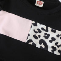 Baby Girls Long Sleeve Leopard Splicing Princess Dress Baby Wholesale - PrettyKid