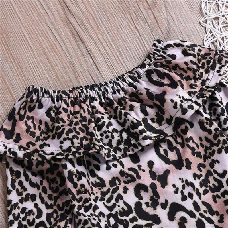 Baby Girls Long Sleeve Leopard Top & Flare Trousers - PrettyKid