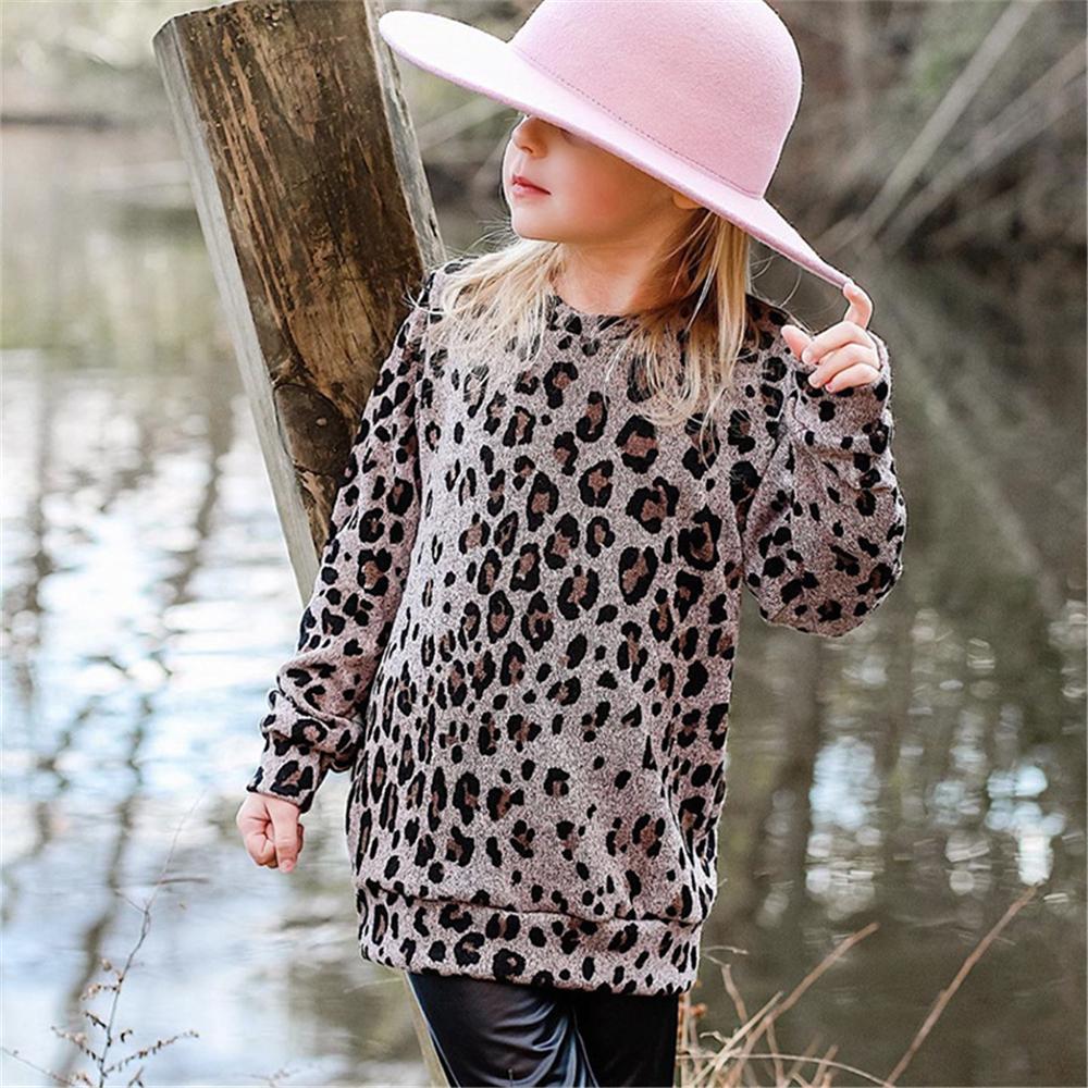 Toddler Girls Long Sleeve Leopard Top & PU Trousers Girl Wholesale - PrettyKid