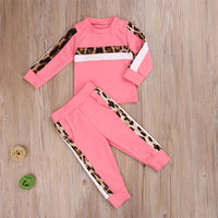 Toddler Girls Long Sleeve Leopard Top & Pants Girls Wholesale Clothing - PrettyKid