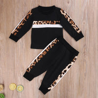 Toddler Girls Long Sleeve Leopard Top & Pants Girls Wholesale Clothing - PrettyKid