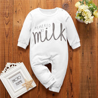 Baby Long Sleeve Letter Printed Casual Romper - PrettyKid