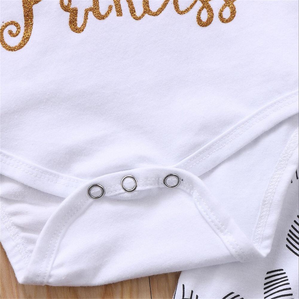 Daddys Litte Princess Baby Girls Long Sleeve Letter Printed Romper & Floral Pants & Hat & Headband cheap baby clothes - PrettyKid
