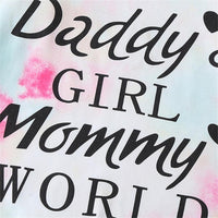 Daddy & Mommy Baby Girls Long Sleeve Letter Printed Tie Dye Romper baby clothes vendor - PrettyKid