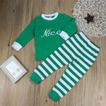 Baby Unisex Long Sleeve Letter T-shirt & Striped Pants Baby Clothes Vendors - PrettyKid