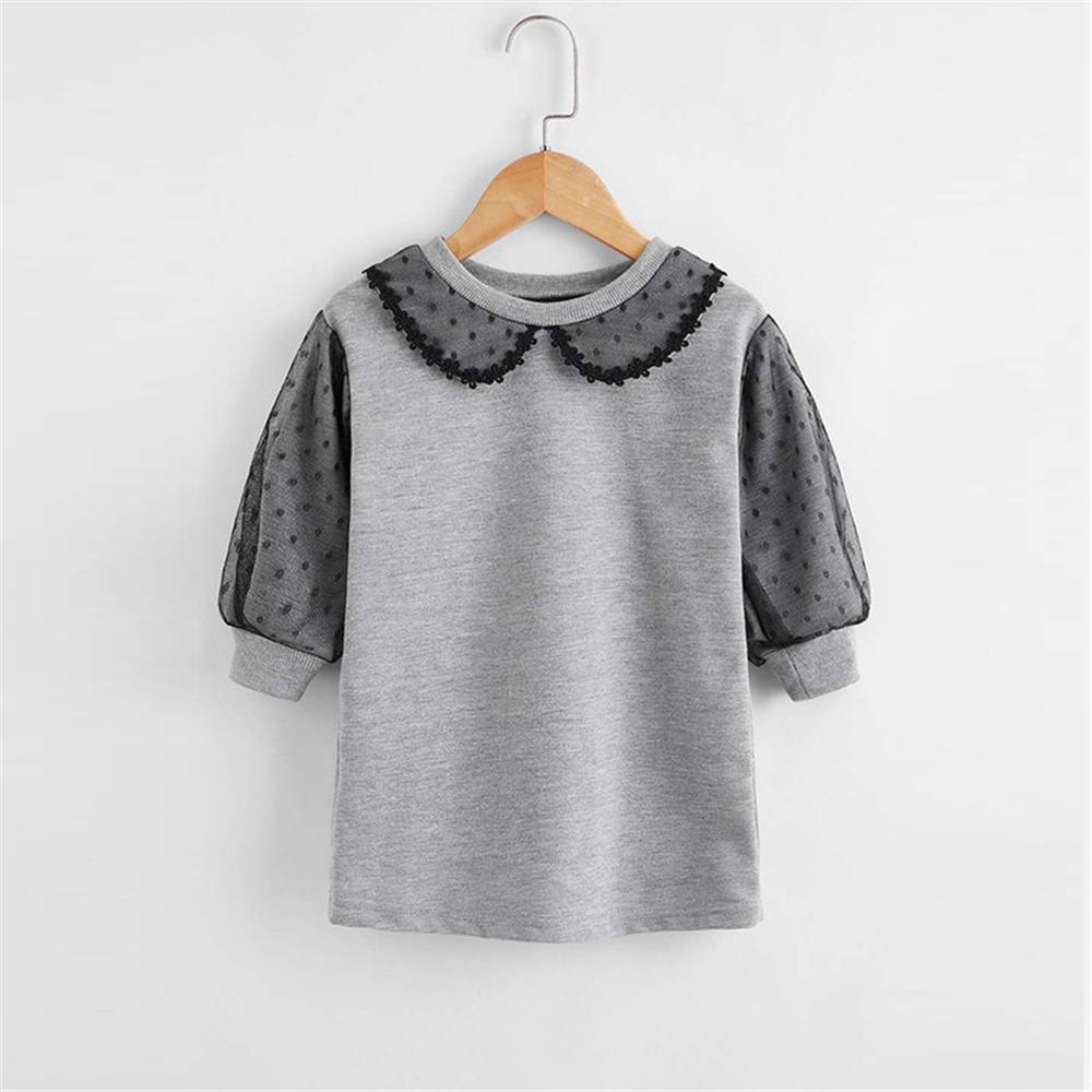 Baby Girls Long Sleeve Mesh Collar Casual Dress Cheap Baby Clothes Wholesalers - PrettyKid
