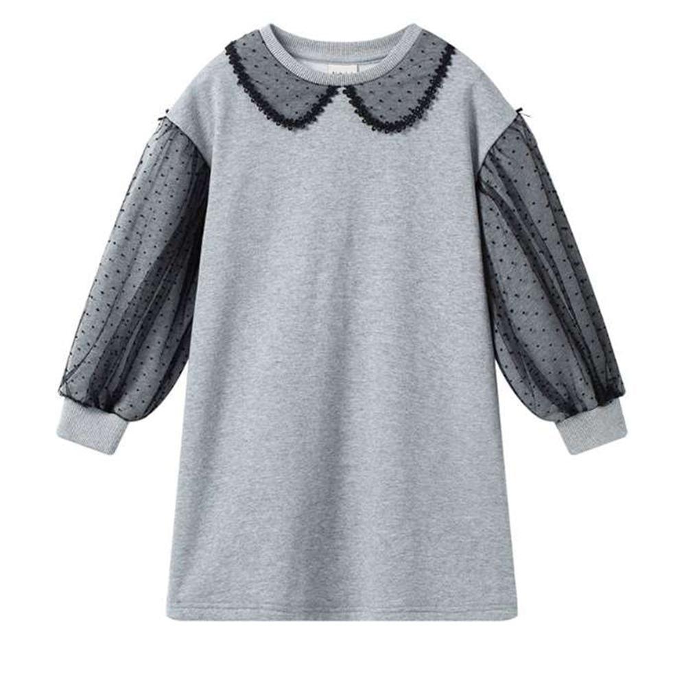 Baby Girls Long Sleeve Mesh Collar Casual Dress Cheap Baby Clothes Wholesalers - PrettyKid