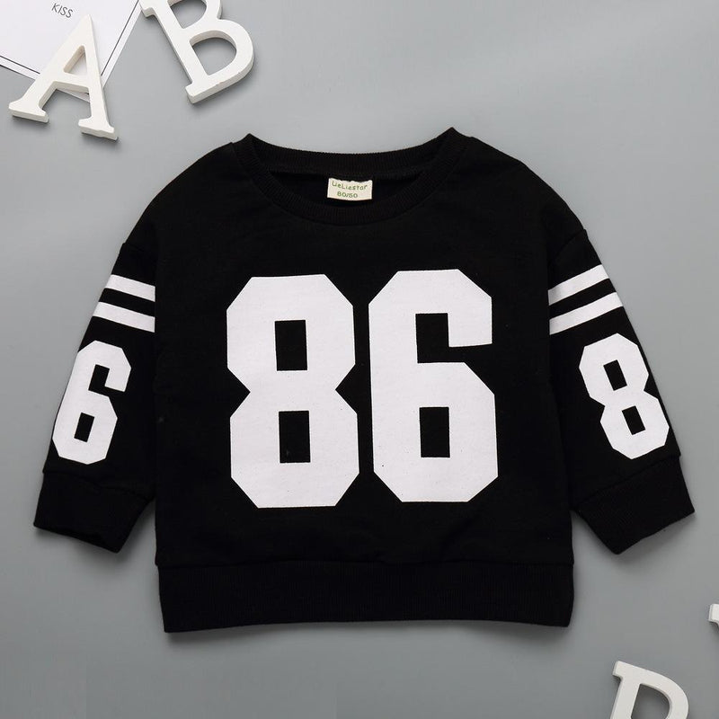 Boys Long Sleeve Number Printed T-shirt Wholesale - PrettyKid