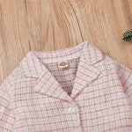 Girls Long Sleeve Plaid Button Cardigan Dress Girls Clothing Wholesalers - PrettyKid