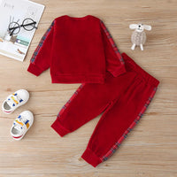 Baby Girls Long Sleeve Plaid Heart Top & Pants Baby Clothes Vendors - PrettyKid