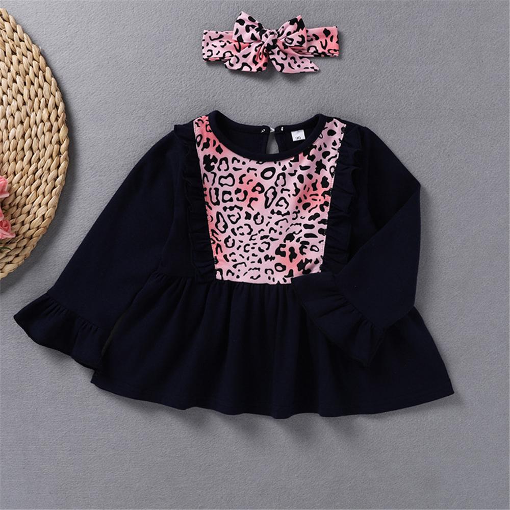 Toddler Girls Long Sleeve Print Top & Pants & Headband Wholesale Girls - PrettyKid