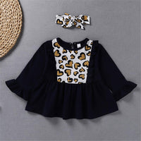 Toddler Girls Long Sleeve Print Top & Pants & Headband Wholesale Girls - PrettyKid