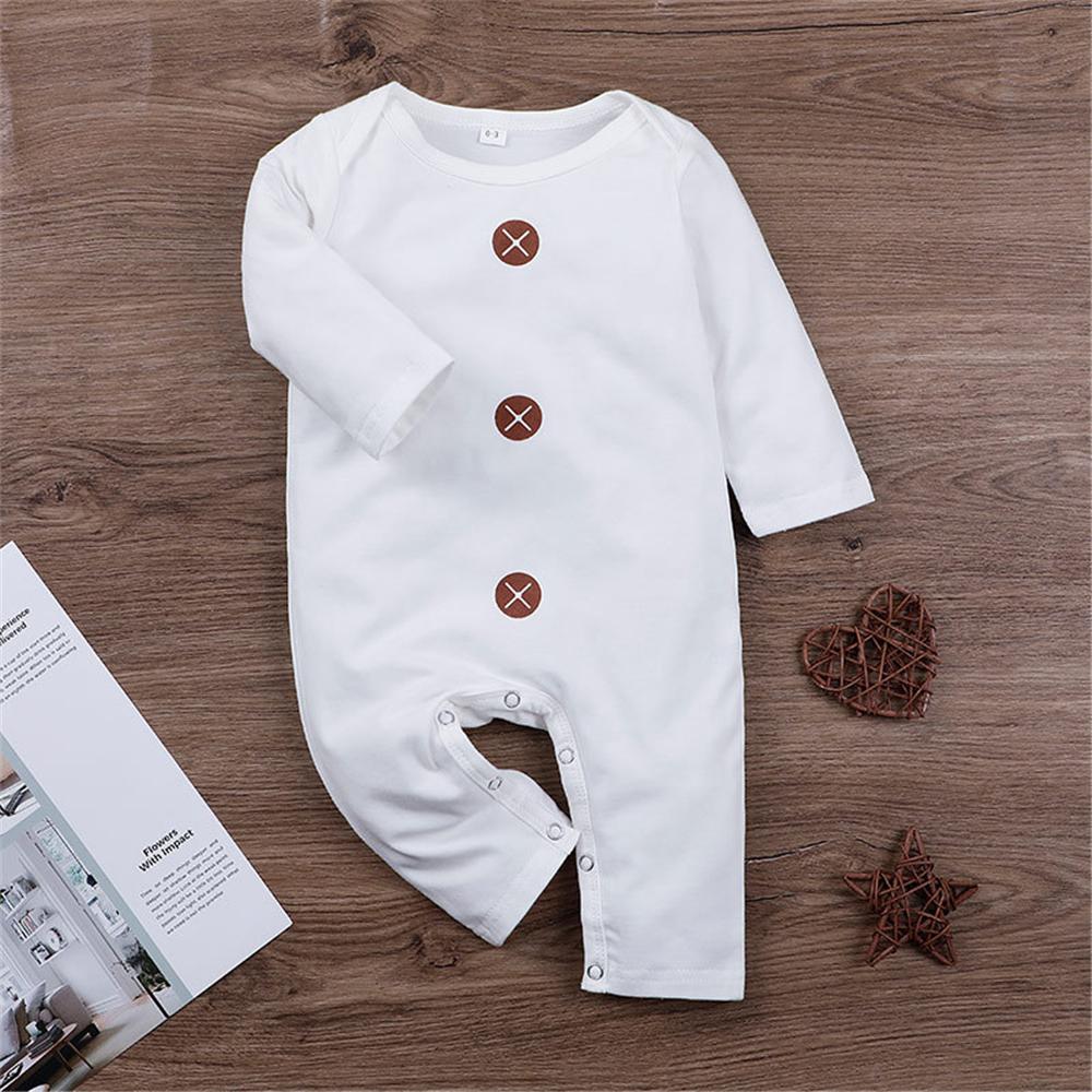 Baby Long Sleeve Printed Daily Romper Wholesale Baby Outfits - PrettyKid