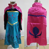 Girls Long Sleeve Printed Princess Dress & Cloak - PrettyKid