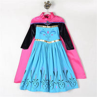 Girls Long Sleeve Printed Princess Dress & Cloak - PrettyKid