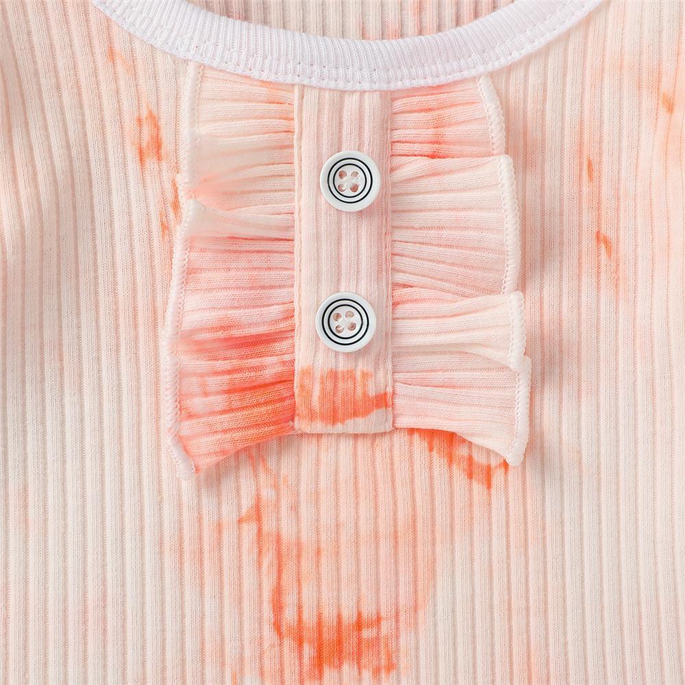 Baby Girls Long Sleeve Ruffle Tie Dye Tops & Pants - PrettyKid