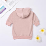 Girls Solid Color Hooded Casual Top Wholesale Little Girls Clothes - PrettyKid
