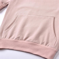 Girls Solid Color Hooded Casual Top Wholesale Little Girls Clothes - PrettyKid