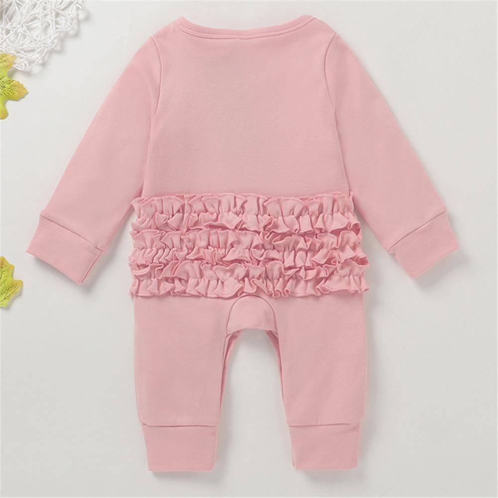 Baby Girls Long Sleeve Solid Color Romper Baby Wholesale Clothing - PrettyKid
