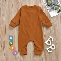 Baby Unisex Long Sleeve Solid Color Romper Wholesale Baby Clothes - PrettyKid