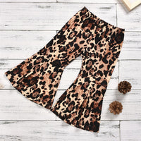 Toddler Girls Long Sleeve Solid Top & Leopard Pants Girls Boutique Wholesale - PrettyKid