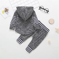 Boys Long Sleeve Striped Hooded Tracksuit - PrettyKid