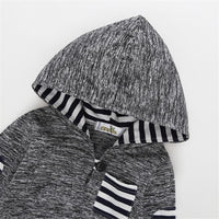 Boys Long Sleeve Striped Hooded Tracksuit - PrettyKid