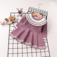 Baby Girls Long Sleeve Striped Sweet Dress - PrettyKid