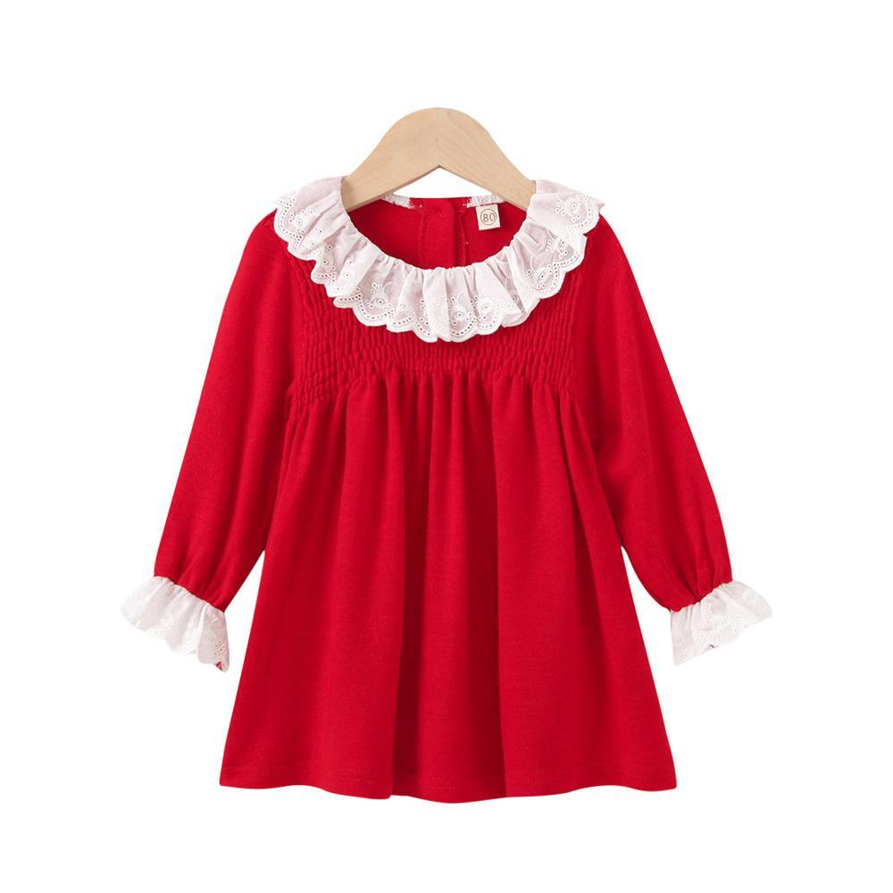 Baby Girls Long Sleeve Sweet Princess Dress Baby Clothing Wholesale - PrettyKid