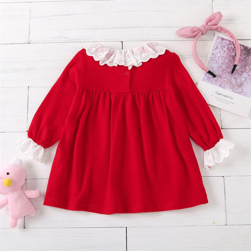 Baby Girls Long Sleeve Sweet Princess Dress Baby Clothing Wholesale - PrettyKid