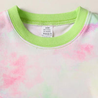 Long Sleeve Tie-dye Casual Tops & Pants - PrettyKid