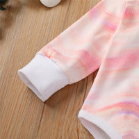 Baby Unisex Long Sleeve Tie-dye Romper & Pants & Hat - PrettyKid