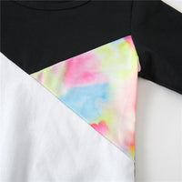 Girls Long Sleeve Tie Dye Color Block Top & Pants Kids Wholesale Clothing Warehouse - PrettyKid