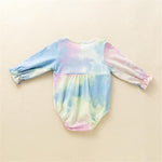 Baby Girls Long Sleeve Tie Dye Romper & Pants & Headband Toddler Wholesale - PrettyKid
