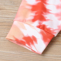 Girls Long Sleeve Tie Dye T-shirt & Shorts Wholesale Little Girl Clothes - PrettyKid