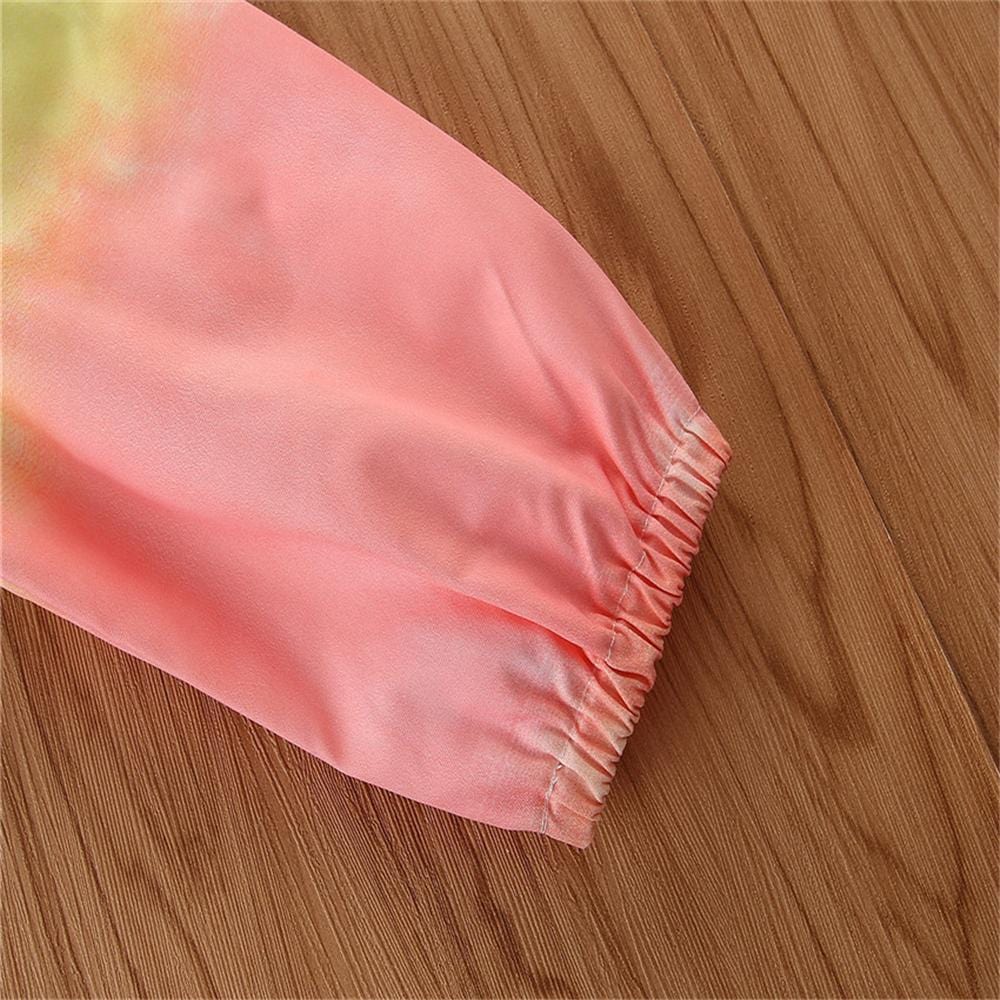 Girls Long Sleeve Tie Dye Top & Shorts Girls Clothing Wholesalers - PrettyKid
