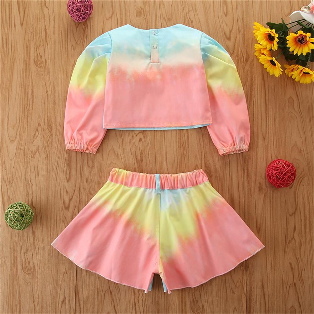 Girls Long Sleeve Tie Dye Top & Shorts Girls Clothing Wholesalers - PrettyKid