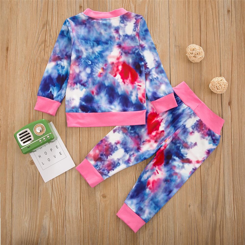 Unisex Long Sleeve Tie Dye Tops & Pants - PrettyKid