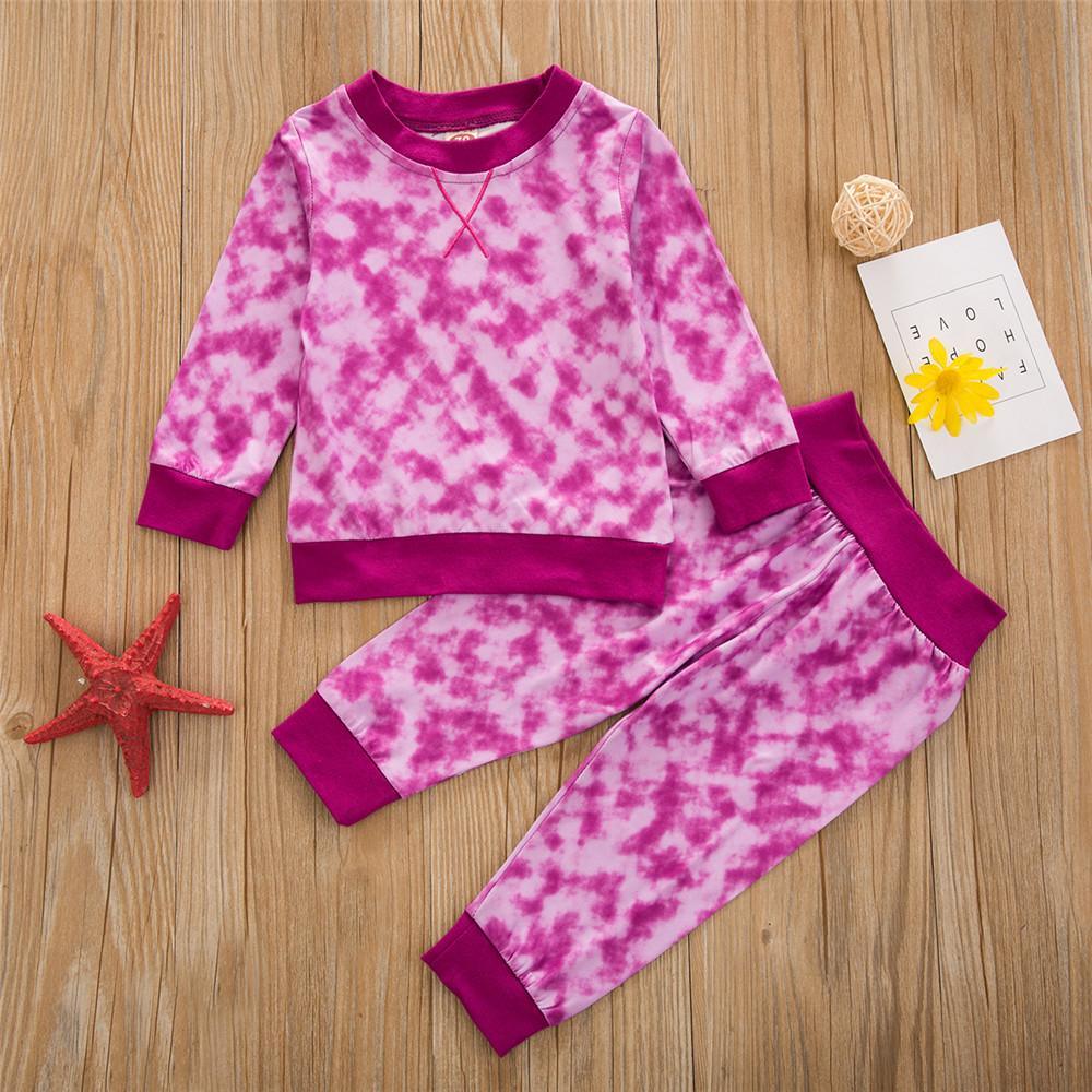 Unisex Long Sleeve Tie Dye Tops & Pants - PrettyKid