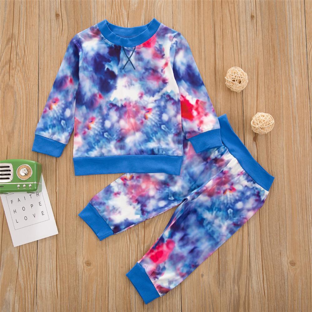 Unisex Long Sleeve Tie Dye Tops & Pants - PrettyKid