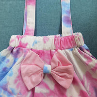 Girls Long Sleeve Tie Dye Tops & Skirt & Headband - PrettyKid