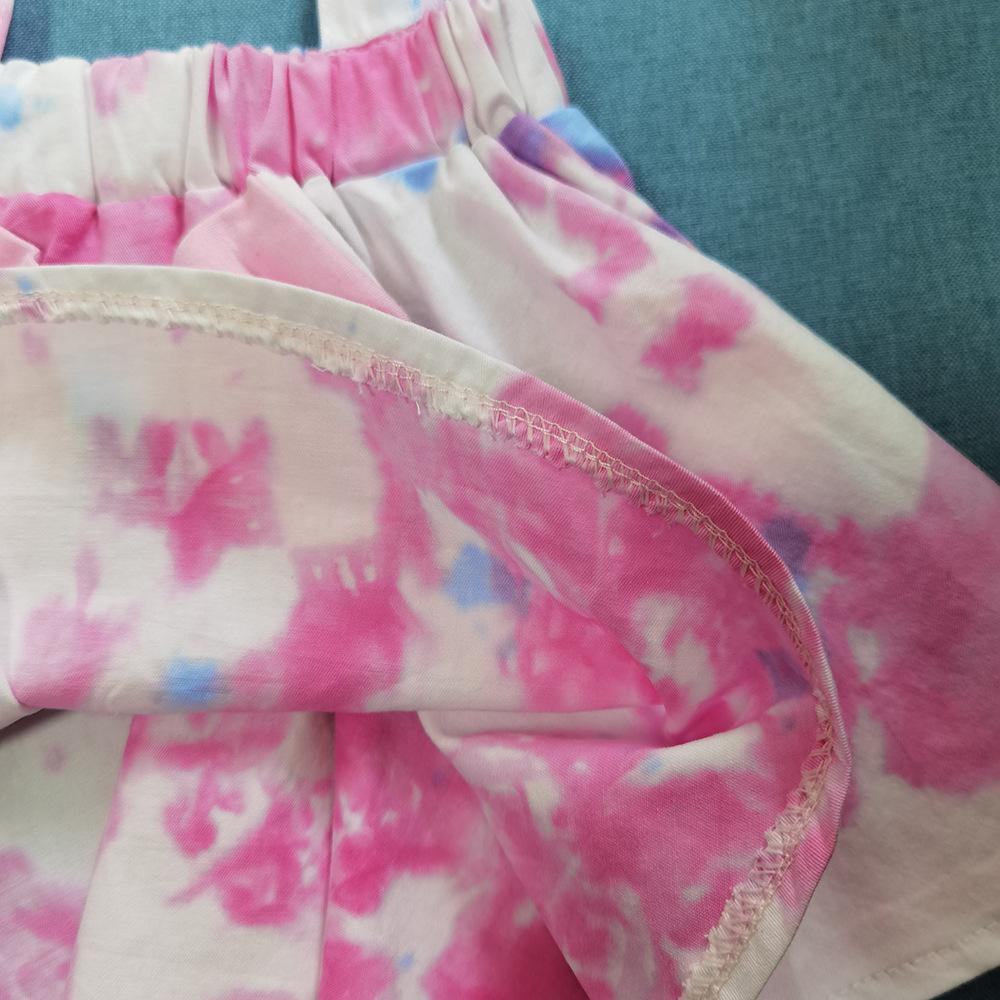 Girls Long Sleeve Tie Dye Tops & Skirt & Headband - PrettyKid