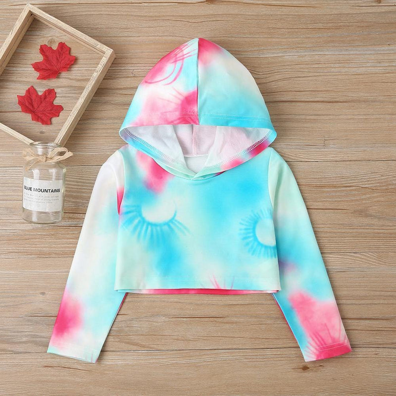 Girls Long Sleeve Tie Hooded Long Sleeve T-shirt & Pants Buy Childrens Clothes Wholesale - PrettyKid