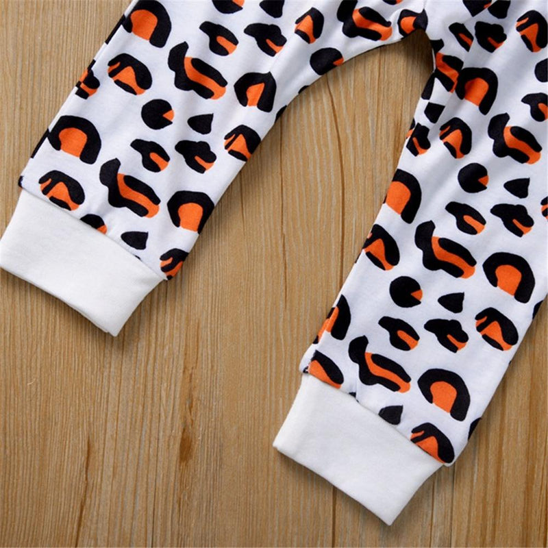 Toddler Girls Long Sleeve Top & Leopard Leggings Girls Clothes Wholesale - PrettyKid