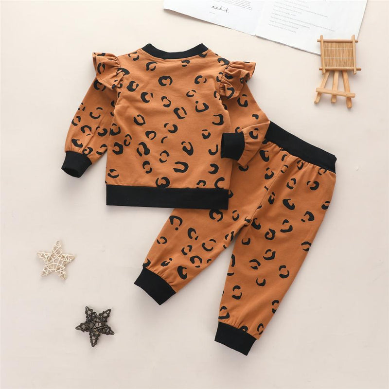 Toddler Girl Print Long Sleeve Top & Pants Wholesale Girls Boutique Clothing - PrettyKid