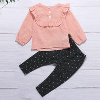 Baby Girls Long Sleeve Top & Polka Dot Trousers Baby Clothes Warehouse - PrettyKid